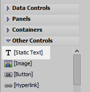 Static Text control